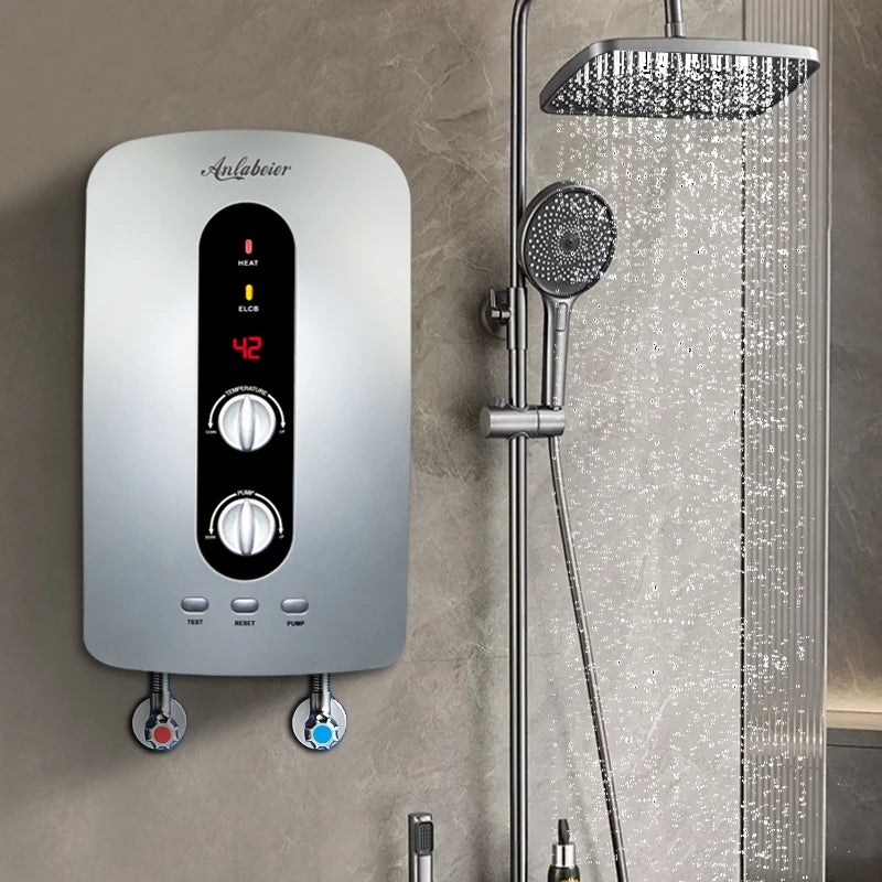 5500w Hot Water Fast Heating Electric Water Heaters Shower With Booster Pump for Hotel and Household