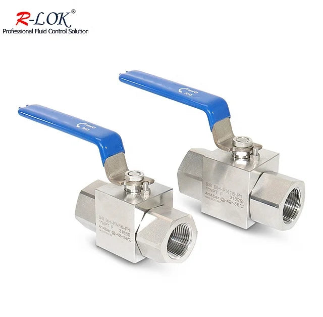 High-Pressure 6000psi Manual Stainless Steel 304/316 Threaded Hydraulic Control Ball Valve 2-Way OEM Base 1/8" 1" Oil/Gas/Water