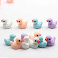 Mini Duck Figurine Cartoon Animal Moss Terrarium Cacti Decor Miniature Resin Craft Gift Dollhouse Fairy Garden Accessory