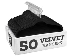 Non-slip Ultra-thin Space Saving 360 Rotary Hook Black Velvet Clothes Hanger for Coats Suits