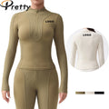 Ski Underwear Women's Jackets Pullover Fitness Yoga Wear Running Sports Top Half Zipper Jacket Gym Fitness Sets for Adults