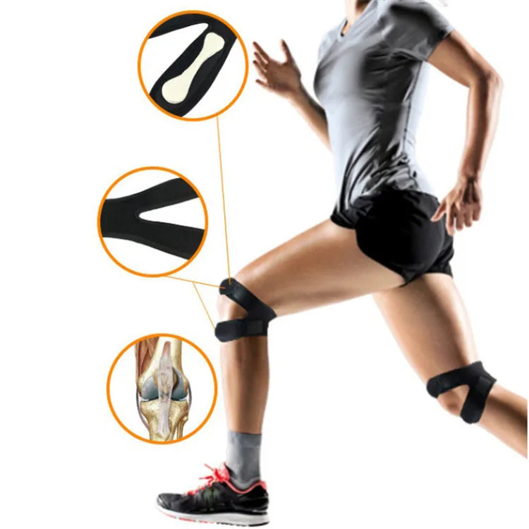 Adjustable Elastic Neoprene Patella Strap Custom Logo Knee Sleeves Flexible Silicone Pad Wholesale Knee Support Brace Protection