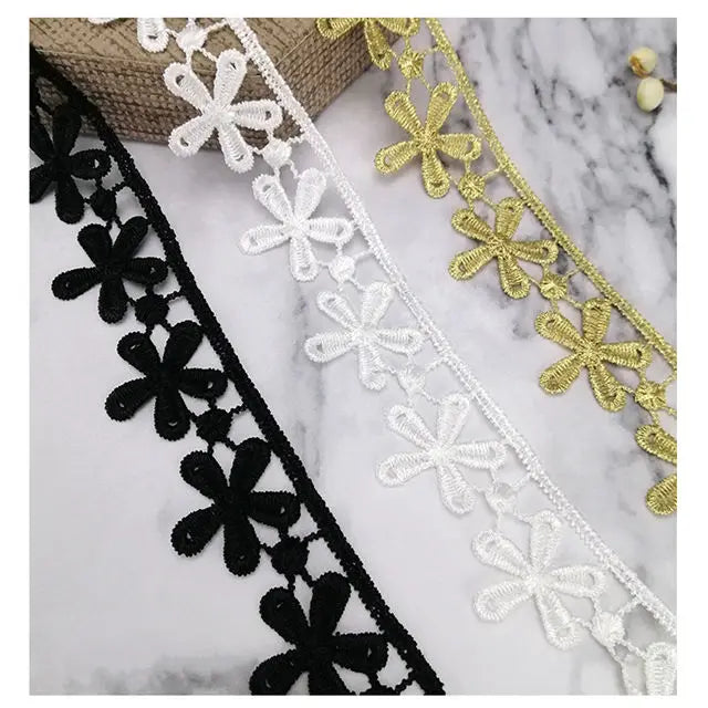 Newly Designed 3cm Lace Trimmed Polyester Expensive Pure Flower Clothing Decorative Lace Hem
