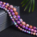 Natural Purple Sea Sediment Jasper Round Beads Sediment Jasper Stone Beads for Jewelry Making Bracelet Jewellery 6 8 10mm