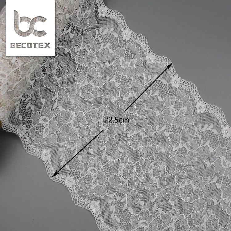 2026 New Arrival Lace Trim Stretch Floral Eyelet Swiss Lace Trimming Fabric