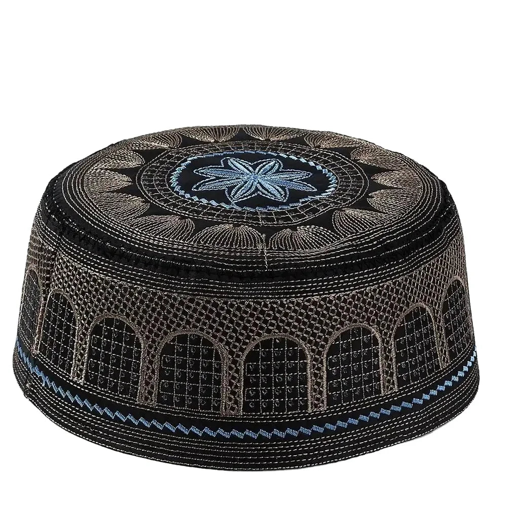 Factory Direct Latest Fashion Muslim Prayer Cap New Design Kufi Crochet for Outdoor Scenes