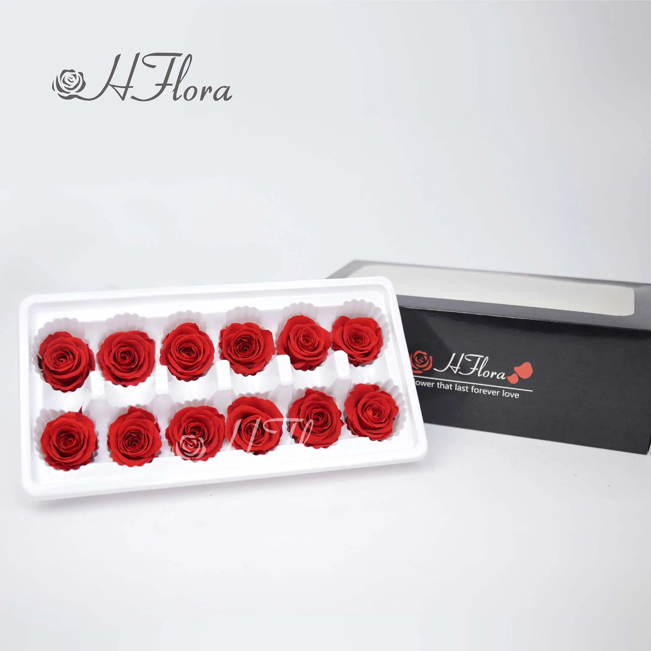 HFlora Wholesale Popular Hot Selling Real Touch Preserved Roses Head for Valentine's Day Girlfriend Present DIY