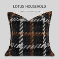 Knitting Wool Retro Farmhouse Buffalo Tartan Chequer Throw Pillow Case Stripe Plaid Cotton Linen Decorative Cushion Cover/