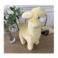 Home Textiles Custom Sheep Skin Wool Plush Toy Children Natural Warm Genuine Sheepskin Fur Toy Shearling Fur Stuffed Alpaca Toy