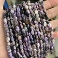 Wholesale Polish Nuggets Tumbled Charoite Loose Beads for DIY Jewelry Making 6mm to 8 mm