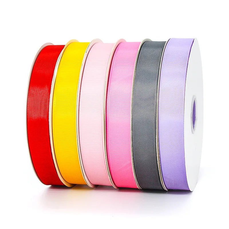 Wholesale Ribbon Mix 196 Colors 1 Inch 2.5 cm Grosgrain Polyester Ribbon for Gift Packing