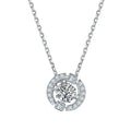 RINNTIN SMN61 Design Jewelry 925 Sterling Silver Spirit Necklace Moissanite D Color VVS Pendant for Women Moissanite Necklace