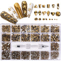 21grid Mixed Diamond Set With Nail Pen Colorful Multi Shapes Nail Decoration Accessories 3D Charms Nail Art Stones