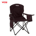 WOQI Manufacturer Double Layer Fabric with Cotton Supports 300lbs Padded Seat Folding Camping Chair for Outdoor