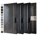 European Style Hotel Villa House Metal Cast Aluminum Exterior Doors Single Door Design Smart Lock Front Entry Doors
