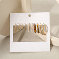 Fashion Earrings 5 Pairs Simple Acrylic Hoop Earrings Alloy Metal Pearl Earrings Set for Women