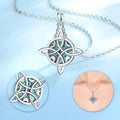 Merryshine 925 Sterling Silver Mother of Pearl Wicca Witch Knot Fashion Jewelry Necklaces for Women