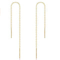 Fashion Modern Sterling Silver Long Chain Threader Earrings Curved Earrings for Women