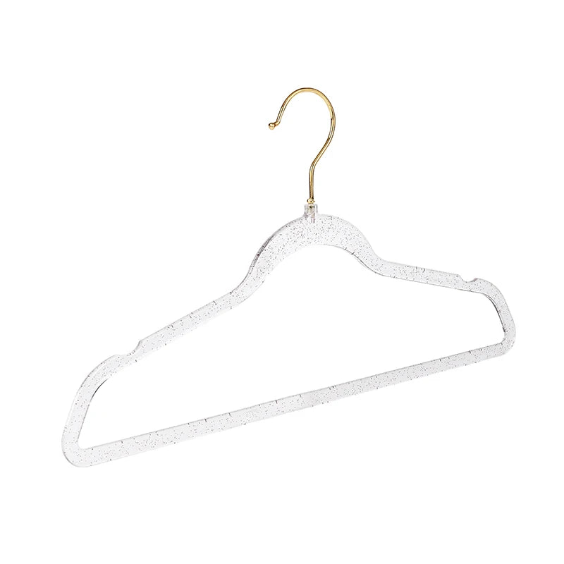 2023 New Customizable Exquisite Clear Acrylic Plastic Hangers for Cloths