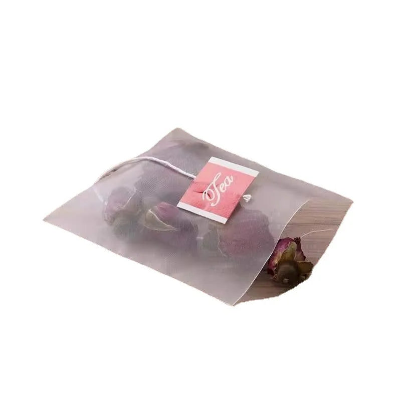 Factory Nylon Tea Bag Heat-Sealed Handle for Packaging Bubble Tea Traditional Chinese Medicine Blank Label for Custom Printing
