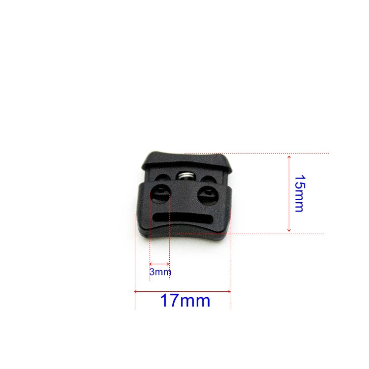 Wholesale Plastic Good Quality 15x17x5mm Flat Pig Nose 2 Hole Cord Lock Stopper Rope Ends