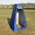 Camping Shower Tent Outdoor Washroom Tent 190T Polyester Silver Coating Waterproof 1000mm with Shower Hook and Inner Pockets