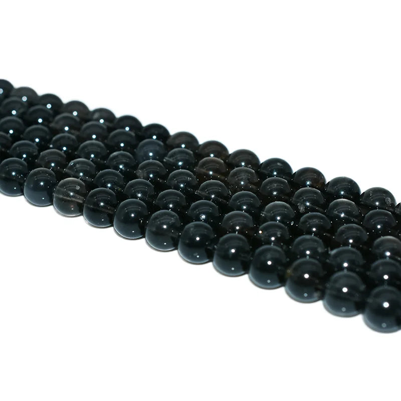 Wholesale Natural Black Meteorite Loose Gemstone Beads 6/8/10mm Round Shape for DIY Jewelry Making Stone Beads