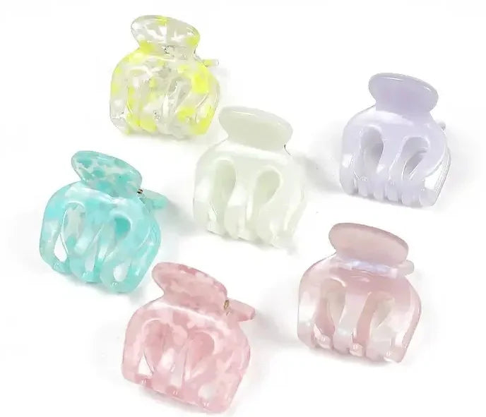 YHJ Wholesale Hair Claw Clips Cute Mini Hair Claws Customize logo Unbroken Eco-friendly Acetate Hair Claw for Women