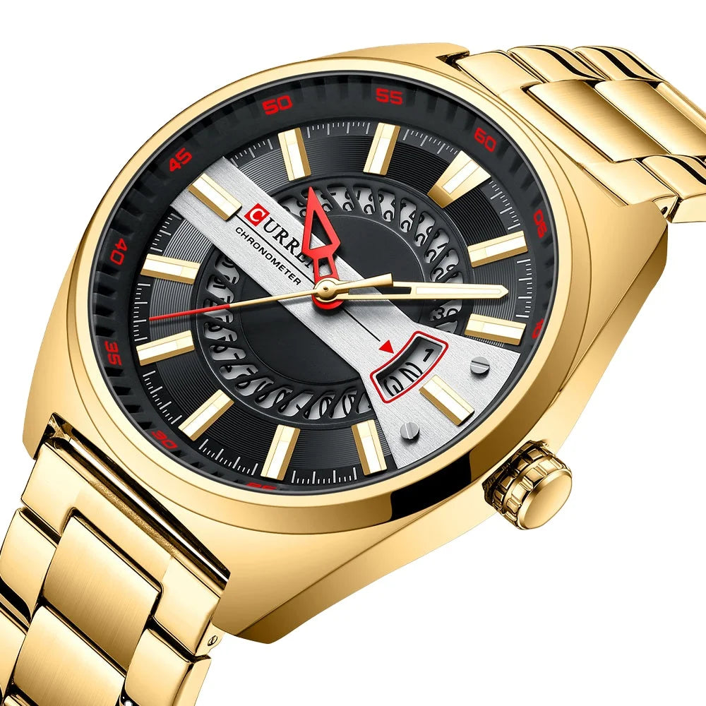CURREN 2023 Men Business Analog Quartz Wristwatch 8403 Stainless Steel Luminous Hands Casual Sport Fashion 22mm Band Width