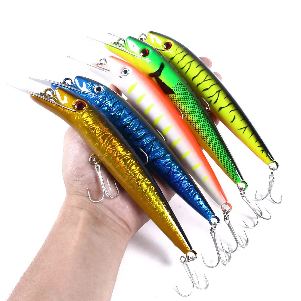 Minnow Lure Saltwater Bait Tackle Bonic Hard Plastic Fishing Lure Minnow 19.7CM-45G for Bass Walleye Pike Zander Per