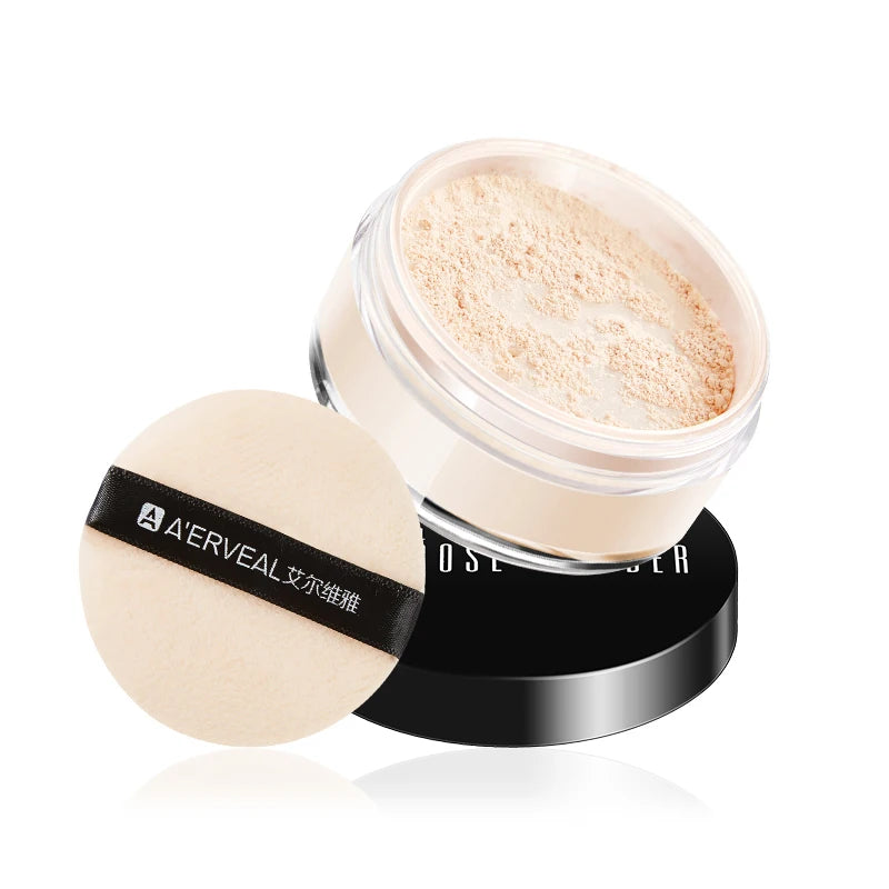 Private Label Matte Loose Powder Foundation Waterproof Mineral Sunscreen with Concealer Feature for Face Setting Makeup