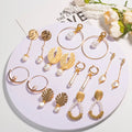 Baroque Luxury Pearl Hoop Earrings Tassel Gold Stud Earrings for Women Jewelry Personalized Natural Stone Pearl Earring
