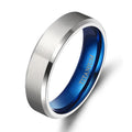 OAHLAN 6mm Silver Colour Titanium Rings Man Women Brushed Matte Wedding Band Engagement Rings Fashion Jewelry Anniversary
