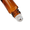 Clear Blue Amber Glass Roll-on Bottle 10ml 1/3oz with Screen Printing for Lip Tint Blush Essential Oil & Skin Care