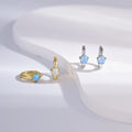 Wholesale Earrings Jewelry Gold Rhodium Plated Opal Stone Round Huggie 925 Sterling Silver Fine Jewelry Earrings