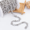 China Supplier Stainless Steel Chain with S Hook & Knot Ornament Design Jewelry Link for Fashion Sweater DIY Making Findings