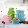 Foldable Silicone Container With Lid Food Grade Silicone Drinks Food Storage Travel Home Collapsible Bowl