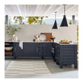 NICOCABINET Modern Tropical Designs Smart Aluminum BBQ Outdoor Kitchen Grill Cabinets with Sink Faucet Drawer Slide & Hinge