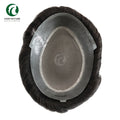 Mono PU Toupee for Man Indian Human Hair Durable Multiple Sizes Hair Proshesis Men with Thinning Hair