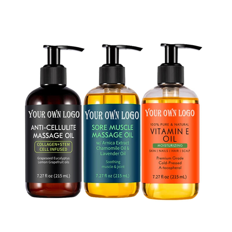 Anti-Cellulite Massage Oil Pure Natural Vitamin E Oil Herbal Massage Body Essential Oils for Spa Massage Manufacturers