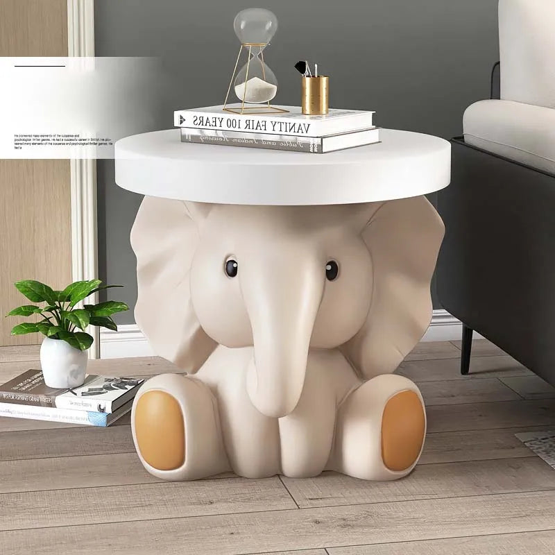 Elephant Stool Resin Decoration Housewarming Gift Elephant Tray Home Resin Sculpture Elephant Stool