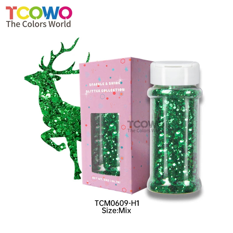 Craft Glitter for Resin Fine Polyester Glitter Festival Cosmetic Hair Face Body MIX Glitter Powder for Christmas Decoration