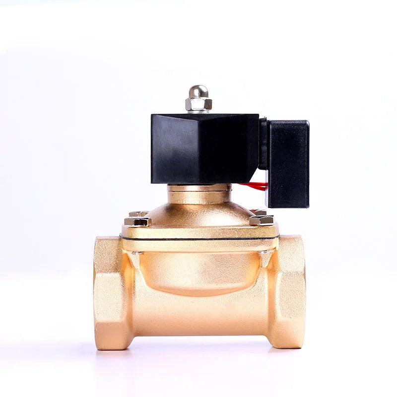 3/8"-2" Brass Non-Hot Normally Closed Solenoid Valve with Waterproof Diaphragm 220V 12V 24V for Long-time Water Media Use