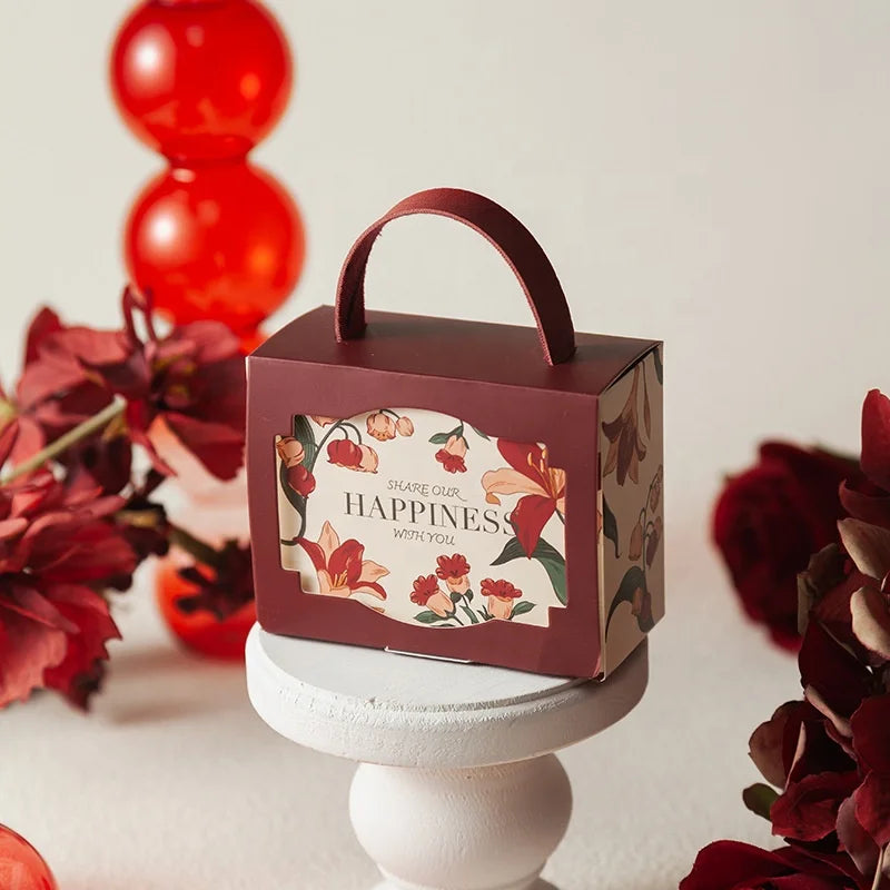 Niche Fashion Personalized Lily Wedding Candy Engagement Packaging Gift Box
