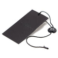Custom Printed Black Swing Paper Hang Tag Sustainable Embossed Eco-Friendly Clothing Label String for Apparel Shoes Bags Hats