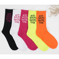 Wholesale Fashion Orange Yellow Letter Socks Men Unisex Street Wear Skateboard Crew Socks