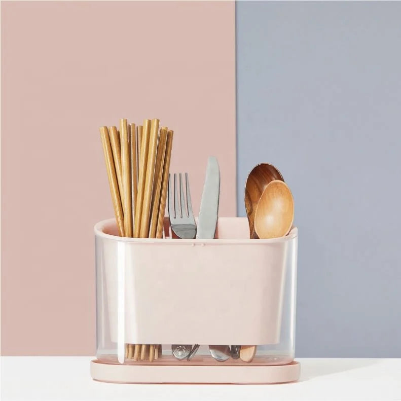 2026 New Simple Chopstick Holder Floor-standing Double-layer Drain Rack Household Chopstick Holder Kitchen Tool Ideas