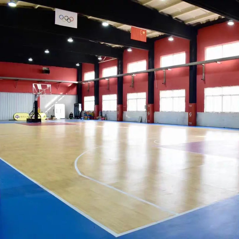 Professional Basketball Court Wood Grain Flooring Indoor Sport Floor