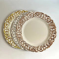 Wedding Hotel Party  Plate Decoration Plastic Plate Edible Environmental Chagerplates for Wedding