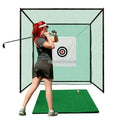 Golf Hitting Net With Target Cloth Golf Batting Cage Netting Golf Practice Training Net Indoor and Outdoor 10ft X 10ft X 10f